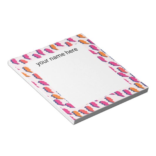 Personalisierter Blitzstich Notizblock (angewinkelt)