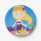 Personalisierter blonder pappteller (Vorderseite)