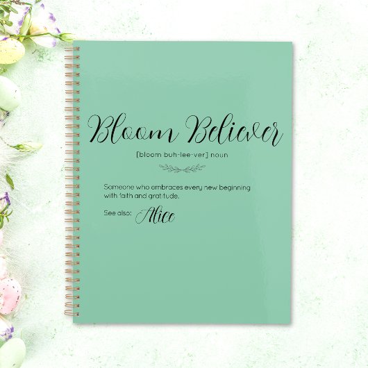Personalisierter Bloom Glaube Planer