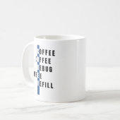 Personalisierter Blue Coffee Debug Refill Coder Kaffeetasse (Vorderseite Links)