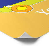 Personalisierter Blue & Green Construction Dump Tr Poster (Ecke)