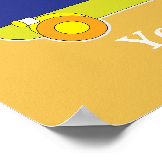 Personalisierter Blue & Green Construction Dump Tr Poster (Ecke)