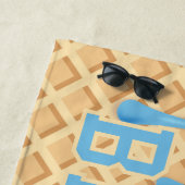 Personalisierter Blue Ice Creme Tropfen Strandtuch (Beispiel)