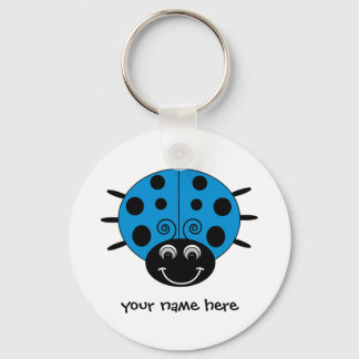 Personalisierter Blue Ladybug-Schlüsselanhänger Schlüsselanhänger