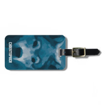 Personalisierter Blue-Lone-Wolf-Gepäcktag