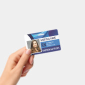 Personalisierter Blue Medical Mitarbeiter Ausweis (Handheld)