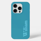 Personalisierter Blue Name Phone Case (Rückseite)