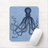 Personalisierter Blue Octopus Mouse Pad Mousepad (Mit Mouse)