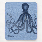 Personalisierter Blue Octopus Mouse Pad Mousepad (Vorne)