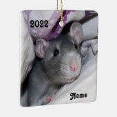 Personalisierter Blue Pet Rat Keramikornament (Rechts)
