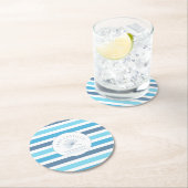 Personalisierter Blue Strip Paper Untersetzer (Vor Ort)