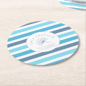 Personalisierter Blue Strip Paper Untersetzer (Angewinkelt)