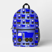 Personalisierter Blue Truck Bedruckter Rucksack (Vorderseite)