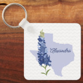 Personalisierter Bluebonnet Texas Schlüsselanhänge Schlüsselanhänger (Vorderseite)