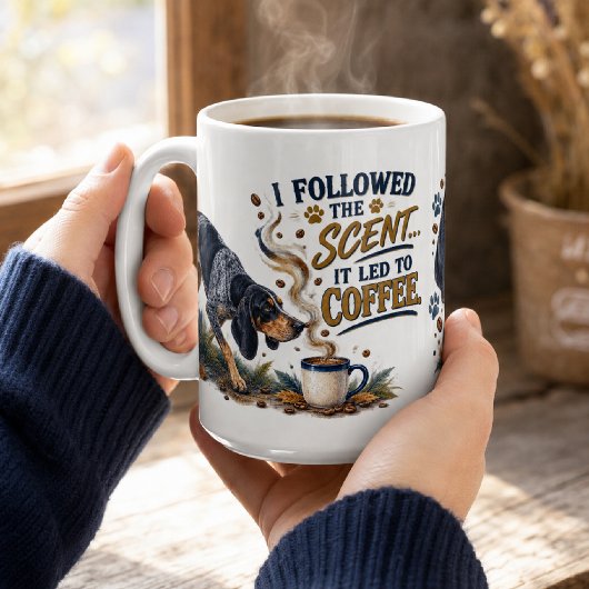 Personalisierter Bluetick Coonhound Kaffee-Tracker Kaffeetasse