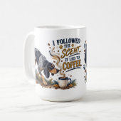 Personalisierter Bluetick Coonhound Kaffee-Tracker Kaffeetasse (Vorderseite Links)