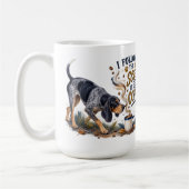 Personalisierter Bluetick Coonhound Kaffee-Tracker Kaffeetasse (Links)