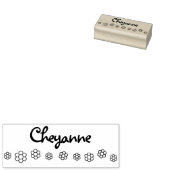Personalisierter Blume-Zeilenmuster Gummistempel (Stempel)