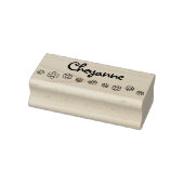 Personalisierter Blume-Zeilenmuster Gummistempel (Stempel)