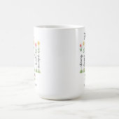 Personalisierter Blumen-Affirmations-Becher für Er Kaffeetasse (Mittel)