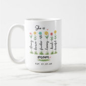 Personalisierter Blumen-Affirmations-Becher für Er Kaffeetasse (Links)