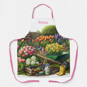 Personalisierter Blumen Garten / Gärtner  Schürze