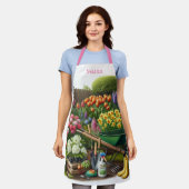 Personalisierter Blumen Garten / Gärtner Schürze (Getragen)
