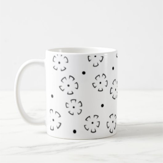 Personalisierter Blumen-Geburtstagsgeschenk-Ordner Kaffeetasse (Links)