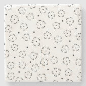 Personalisierter Blumen-Geburtstagsgeschenk-Ordner Steinuntersetzer (Vorderseite)