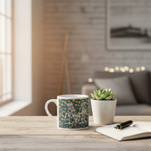 Personalisierter Blumen-Kaffeebecher Mini Espressotasse