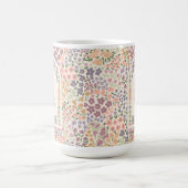 Personalisierter Blumen-Karo-Becher – Benutzerdefi Kaffeetasse (Mittel)