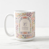Personalisierter Blumen-Karo-Becher – Benutzerdefi Kaffeetasse (Links)