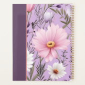 Personalisierter Blumen-Lavendel-Planer mit Namen Planer (Rückseite)