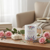 Personalisierter Blumen-Mug zum 70. Geburtstag für Kaffeetasse