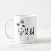 Personalisierter Blumen-Mutter-Becher für neue Müt Kaffeetasse (Links)