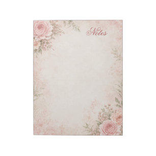 Personalisierter Blumen Notizblock