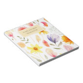 Personalisierter Blumen Notizblock | Benutzerdefin (angewinkelt)