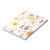 Personalisierter Blumen Notizblock | Benutzerdefin (Rotiert)