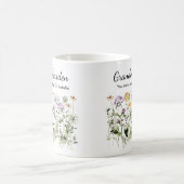 Personalisierter Blumen-Oma-Garten Muttertag  Kaffeetasse (Mittel)