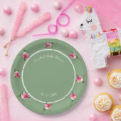 Personalisierter Blumen-Spray Pappteller (Party)