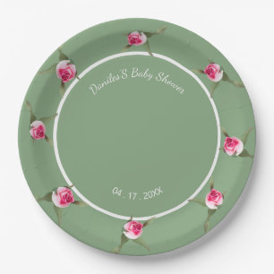 Personalisierter Blumen-Spray Pappteller