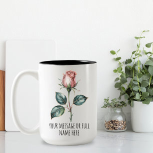 Personalisierter Blumen-Tasse Brautjungfer Danke-G Zweifarbige Tasse