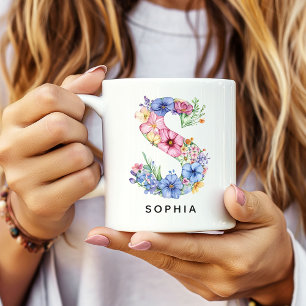 Personalisierter Blumen-Tasse Hochzeitsdusche-Gesc Kaffeetasse