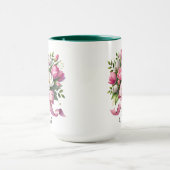 Personalisierter Blumen-Tulpen-Name-Mug Tasse (Zentrum)