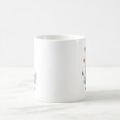 Personalisierter Blumenalphabet-Becher für Braut o Kaffeetasse (Mittel)