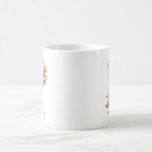 Personalisierter Blumenalphabet-Tasse Geschenk als Kaffeetasse (Mittel)
