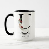 Personalisierter Blumenalphabet-Tasse-Geschenk für Tasse (Links)
