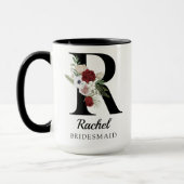 Personalisierter Blumenalphabet-Tasse-Geschenk für Tasse (Links)