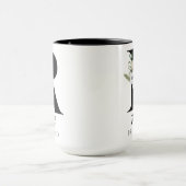 Personalisierter Blumenalphabet-Tasse-Geschenk für Tasse (Zentrum)
