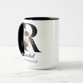 Personalisierter Blumenalphabet-Tasse-Geschenk für Tasse (Vorderseite Links)
